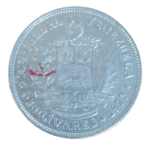 Venezuela 5 Bolivares 1973 - Munten Punt